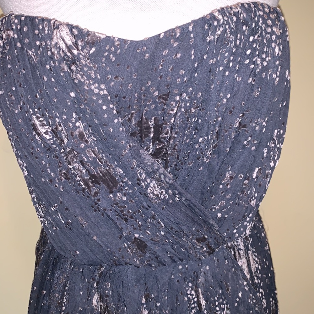 Bcbgeneration Grey Side Drape Strapless Cocktail … - image 4